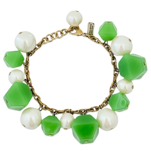 KATE SPADE • It Takes All Sorts Green Pearl Bracelet - Picture 1 of 4